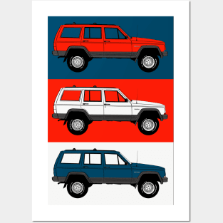 Jeep Cherokee pop art ~ USA palette Posters and Art